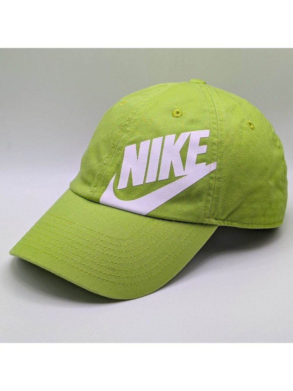 Nike Heritage86 Lime Green Hat Cap Golf Running Volleyball Retro Y2K Adjustable